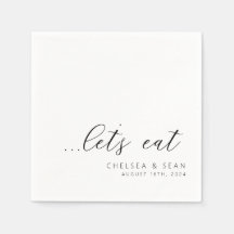 Elegant Let's Eat Wedding Reception