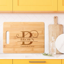 Elegant Letter B Monogram Personalised Family Name