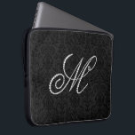 Elegant Letter M Sparkling Diamonds-Monogram Laptop Sleeve<br><div class="desc">Elegant black and white sparking diamonds initial letter M. Other letters are coming soon. Email me for your initial to get it sooner since it takes time to do this. This is an images of diamonds and not real or fake.</div>