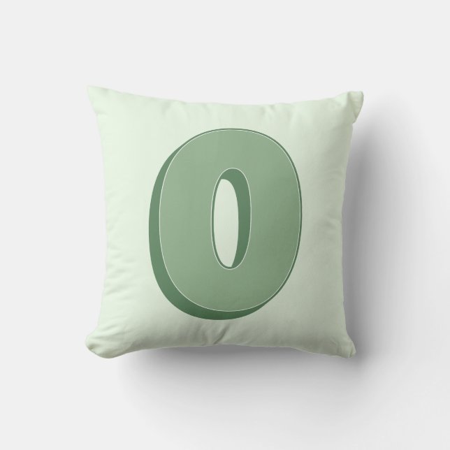 Elegant Letter O Monogram Personalized Initial Thr Cushion (Front)