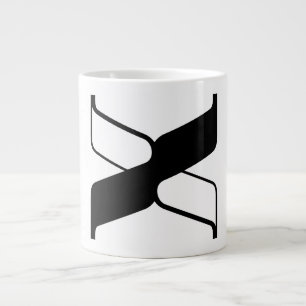 Elegant Letter X Monogram Large Coffee Mug