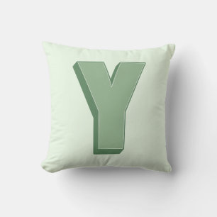Elegant Letter Y Monogram Personalized Initial Cushion