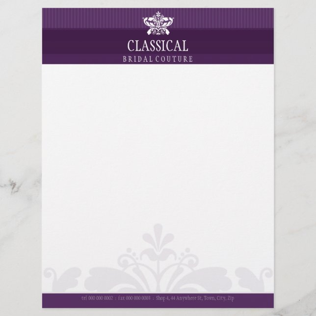 ELEGANT LETTERHEAD :: classy flourish 12 (Front)