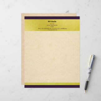 Elegant letterhead with hemp leaf pattern