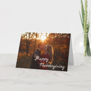 Elegant Lettering Custom Thanksgiving Card