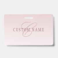 Elegant Lettering & Monogram | Rose Ombre