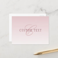Elegant Lettering & Monogram | Rose Ombre