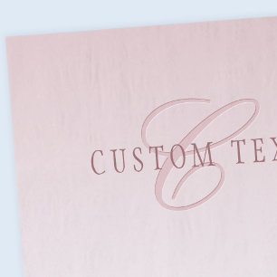Elegant Lettering & Monogram   Rose Ombre Tissue Paper