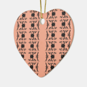 Elegant Letters of Love: A Rose Transformation Ceramic Tree Decoration