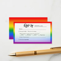 Elegant LGBTQ+ Pride Wedding RSVP