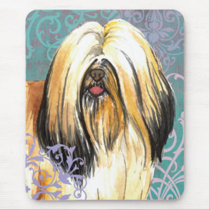 Elegant Lhasa Apso Mouse Pad
