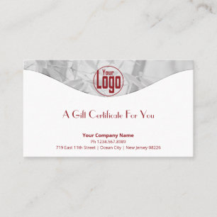 Elegant Life Coach QR Code Gift Certificate