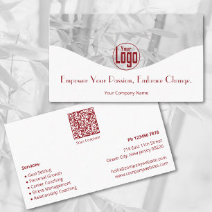 Elegant Life Coach Services Company Business Card