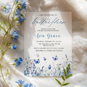 Elegant Lifetime of Butterflies Bridal Shower Invitation