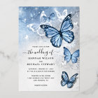 Elegant Light Baby Blue Butterfly Wedding Real