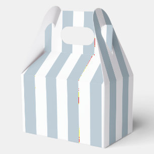 Elegant Light Blue and White Striped Pattern Favour Box