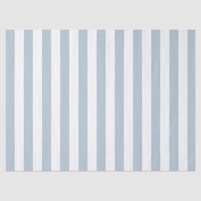 Elegant Light Blue and White Striped Pattern Tissue Paper (Front)