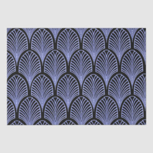 Elegant Light Blue Art Deco Arches Tissue Paper