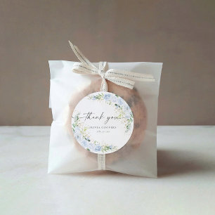 Elegant Light Blue Baby Shower Sticker