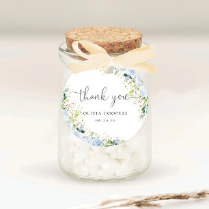 Elegant Light Blue Baby Shower Sticker