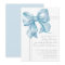 Elegant Light Blue Bow Baby Shower