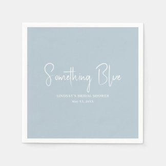 Elegant Light Blue Bridal Shower  Napkin
