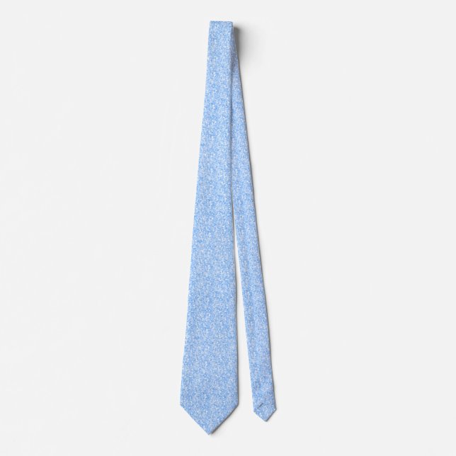 Elegant Light Blue Glitter & Sparkles Tie (Front)