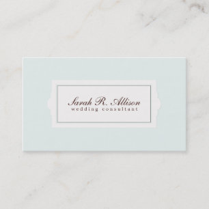Elegant Light Blue Professional Consultant Business Card