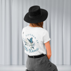 Elegant Light Blue Quinceañera - Damas Gift Custom T-Shirt