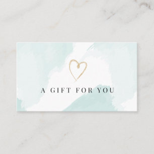 Elegant Light Blue Watercolor Gift Certificate
