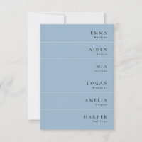 Elegant Light Blue Wedding Name Place Cards
