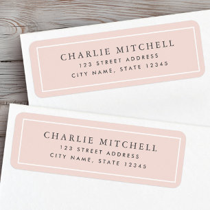 Elegant light blush pink return address