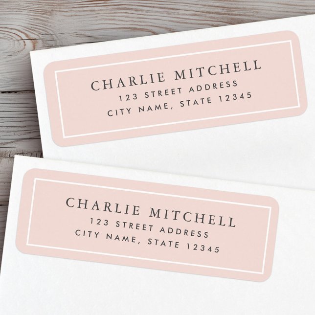 Elegant light blush pink return address (Elegant light blush pink return address label)