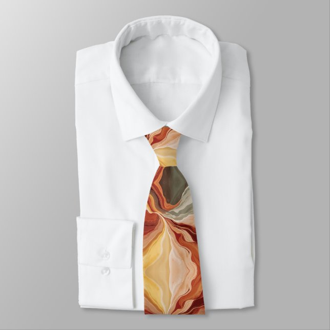 Elegant Light-Coloured Marble Tie (Tied)