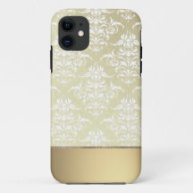 Elegant Light Gold-like Vintage Damask Pattern