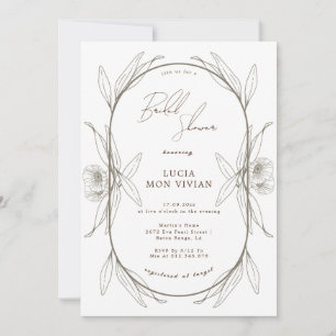 Elegant Light Green Floral Bridal Shower  Invitation
