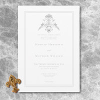 Elegant Light Grey Chinoiserie Cherub Wedding
