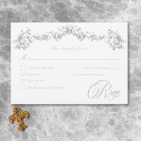 Elegant Light Grey Chinoiserie Cherub Wedding