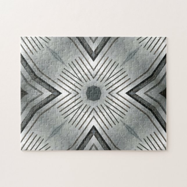 Elegant Light Grey Puzzle Challenge (Horizontal)