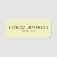 Elegant Light Pale Yellow & Gold Text Professional