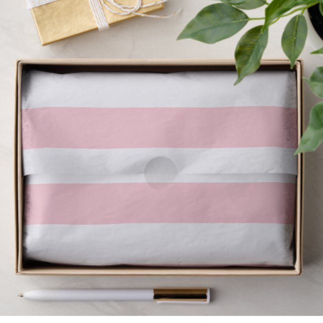 Elegant Light PInk White Striped Pattern Tissue Paper (Creator Uploaded)
