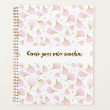 Elegant Light Powder Pink Monogram Petals Daily