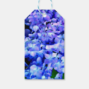 Elegant light purple blue magenta floral hydrangea gift tags