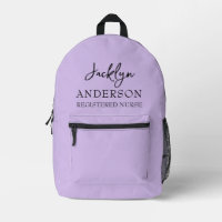 Elegant Light Purple Custom Nurse