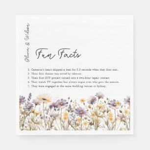 Elegant Light Purple Floral Wedding Napkin