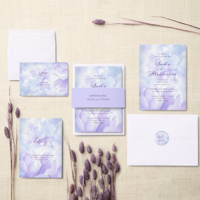 Elegant Light Purple Lilac Flowers Wedding Postcard (Creator Uploaded)