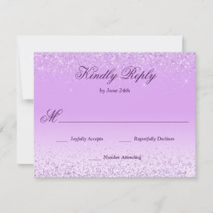 Elegant Light Purple RSVP Card