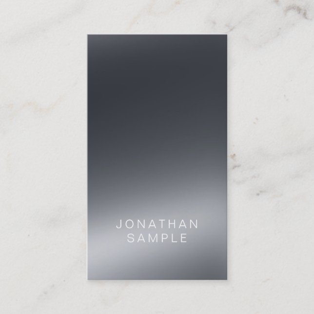 Elegant Light Shadow Artistic Plain Professional Business Card (Front)