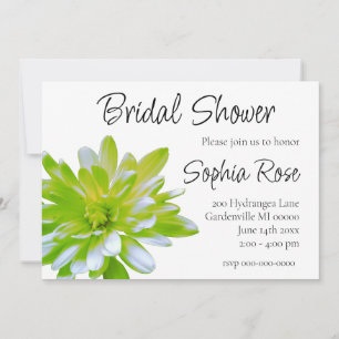 Elegant light soft green floral flower invitation