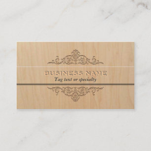 Elegant Light Wood Business Card Template